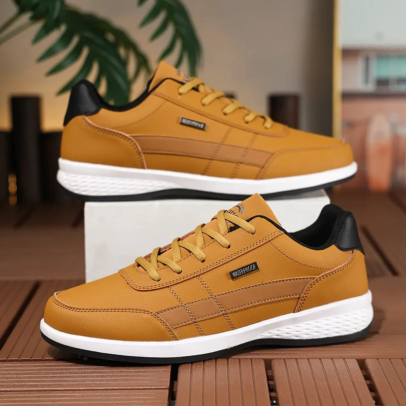 Badminton Shoes Men - Chaussures en cuir PU pour hommes,