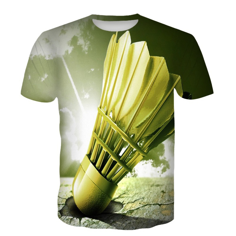 Badminton Shuttlecock - Badminton T-Shirts volant impression 3D Streetwear