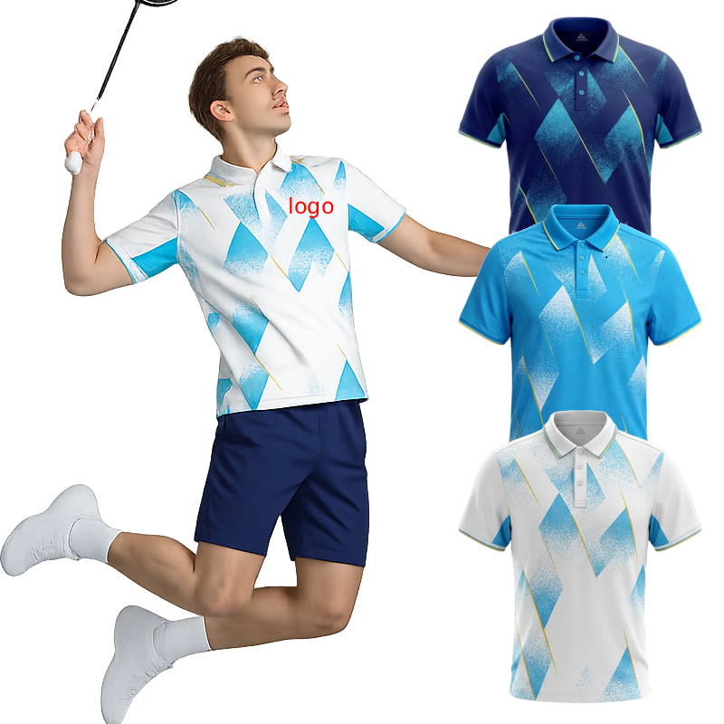 Badminton Jersey - Polo de badminton pour hommes, logo