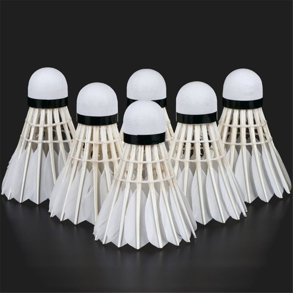 Feather Shuttlecock - Volant de Badminton blanc, balles de
