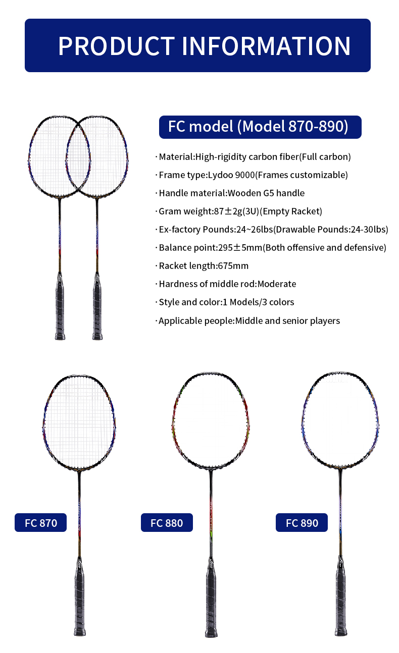 Raquette de badminton en fibre - Badminton Racket Carbon avis et prix